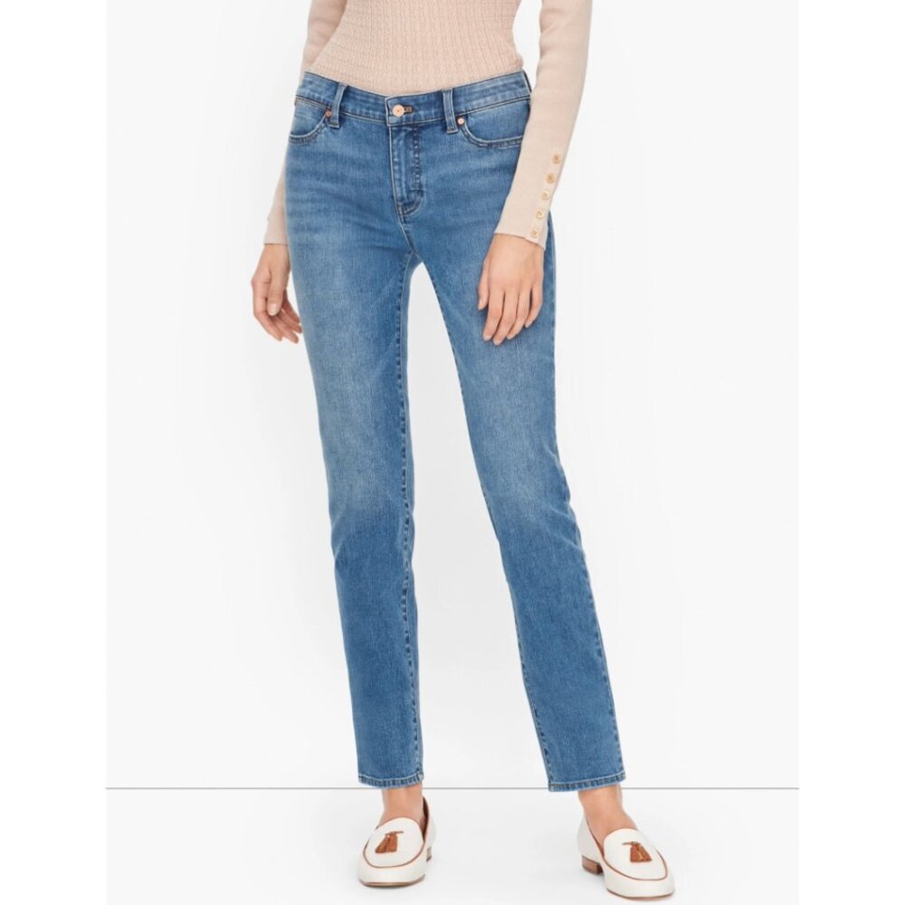 TALBOTS Womens' Wake Wash Slim Ankle Jeans Sz 16 Petite